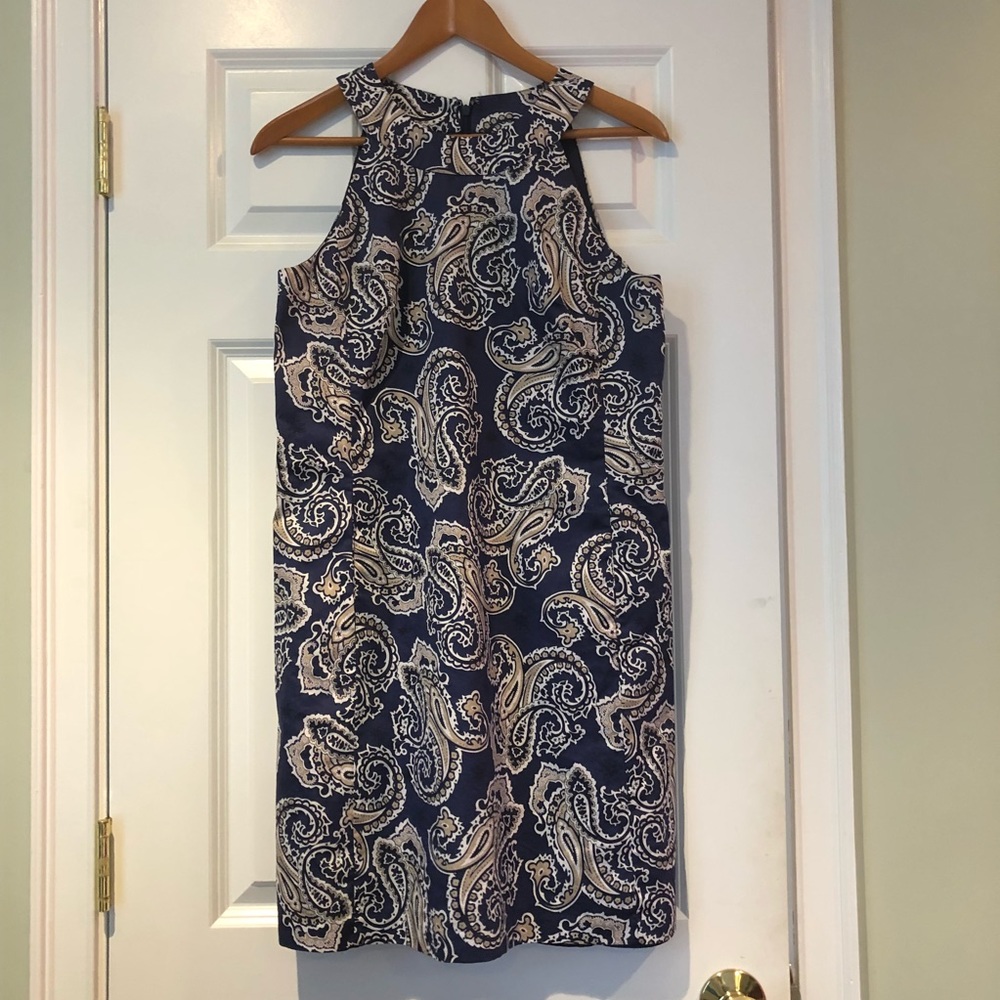 Loft Blue Paisley Print Dress